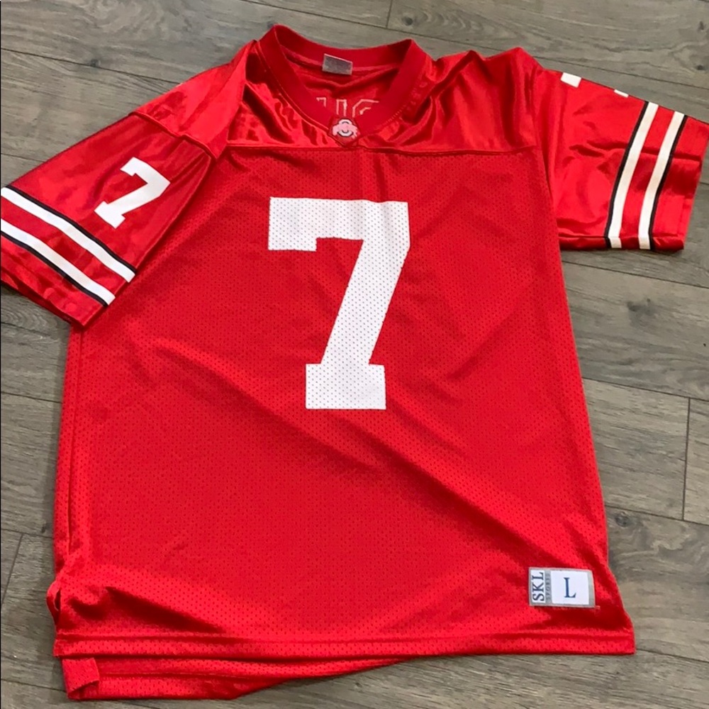 Ohio State Jersey Large #7 Ly-Burger Must See!
